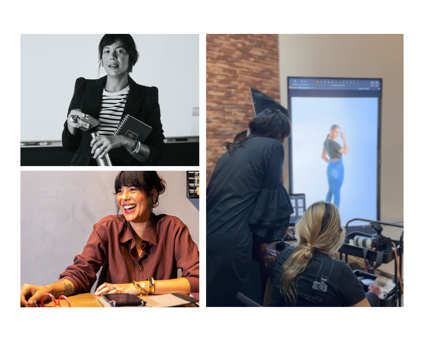 Jana Andrade em workshops, apresentações e consultorias do Posição Fashion